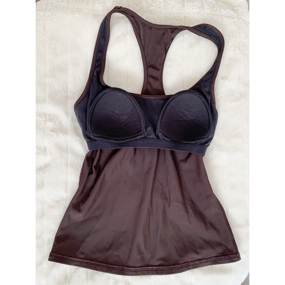 VICTORIA'S SECRET Sz Brown Racerback Tankini Top - Picture 4 of 6